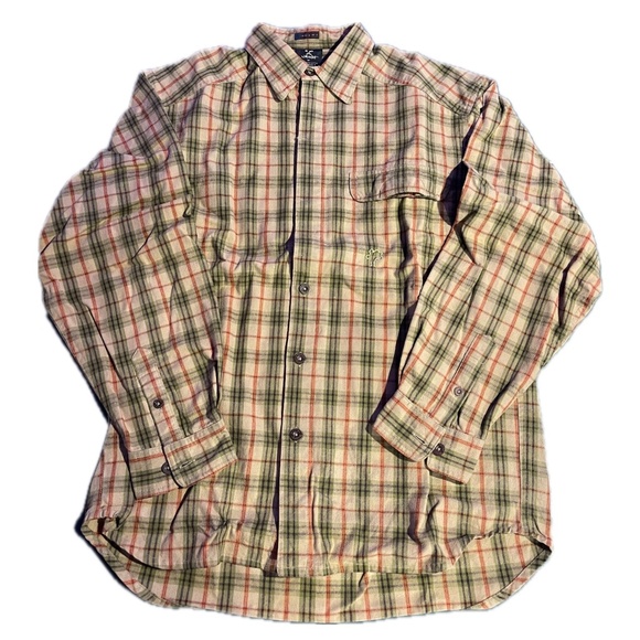 VTG Men's ORAGE Plaid Button Up - Picture 1 of 3